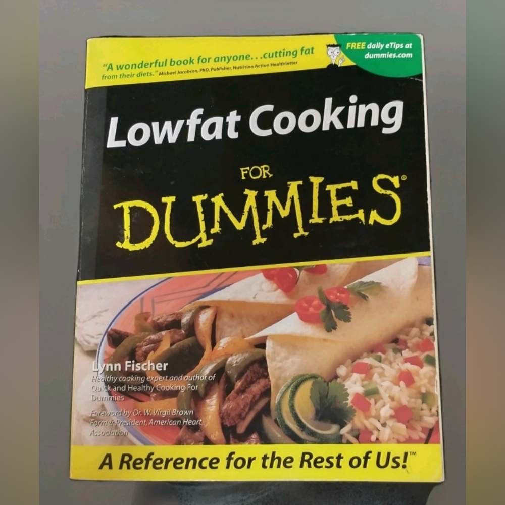 Vintage Paperback Cookbook Low-fat Cooking For Dummies 1997 By Lynn Fischer